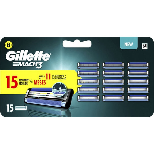 GILLETTE MACH3 CARREGADOR 15 UNIDADES