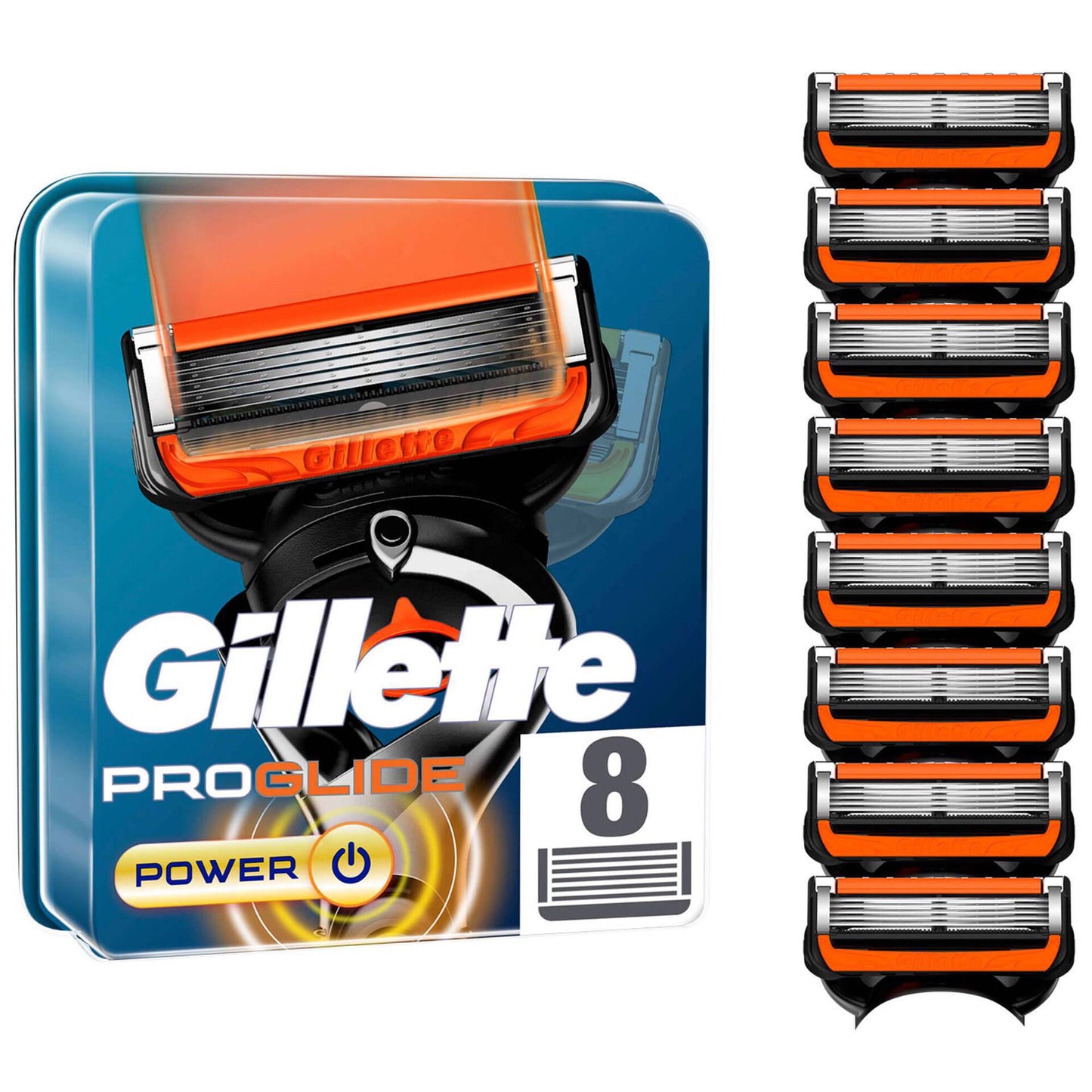 Gillette Fusion Proglide Power Recarga 8un