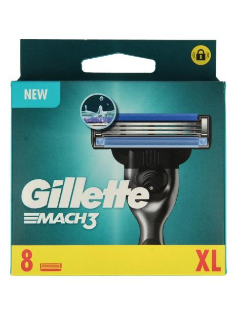 GILLETTE MACH3 XL 8 UNIDADES